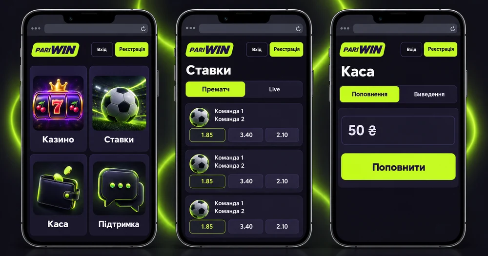 Мобільна версія Pariwin у браузері: казино, ставки й каса на смартфоні Мобільна версія Pariwin у браузері: казино, ставки й каса на смартфоні