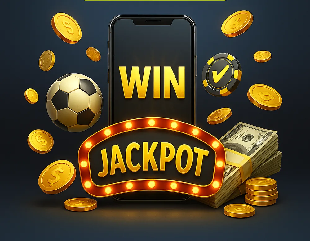 Смартфон и вывеска Jackpot — слоты Pariwin Смартфон и вывеска Jackpot — слоты Pariwin
